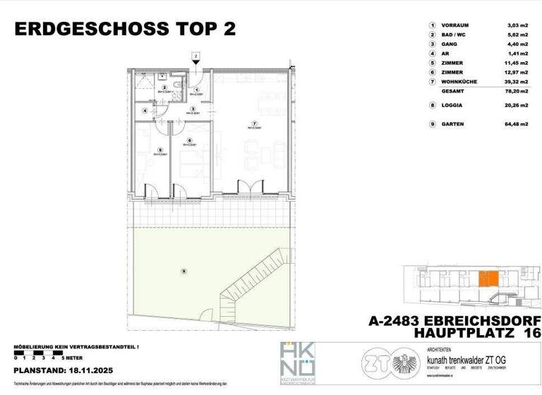 Wohnung zur Miete 1.164 € 3 Zimmer 98,5 m² Ebreichsdorf 2483