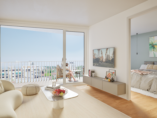 Wohnung zum Kauf - Erstbezug provisionsfrei 401.100 € 2 Zimmer 51,1 m² 5. Geschoss Am Briel 53 Petershausen Konstanz 78467