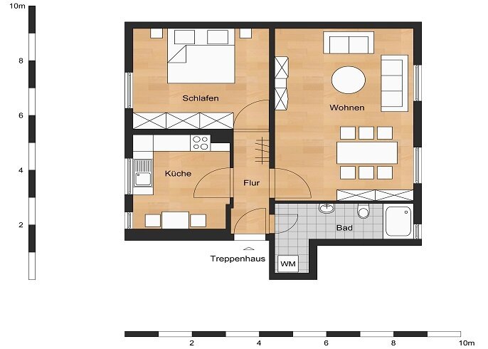 Wohnung zur Miete 328 € 2 Zimmer 60,7 m²<br/>Wohnfläche EG<br/>Geschoss 01.03.2025<br/>Verfügbarkeit Arndtstraße 9 Oschersleben Oschersleben 39387