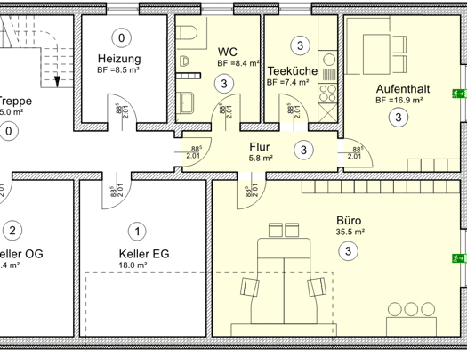 Bürofläche zum Kauf 259.000 € 3 Zimmer 74 m² Bürofläche Griesstätt Griesstätt 83556