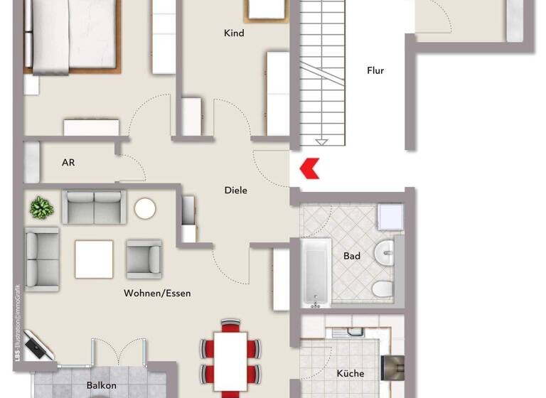 Wohnung zum Kauf 165.000 € 3,5 Zimmer 78,9 m² 2. Geschoss Groß-Erkenschwick Oer-Erkenschwick 45739