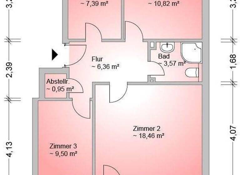 Wohnung zur Miete 650 € 2,5 Zimmer 58,4 m² Buxtehude 21614