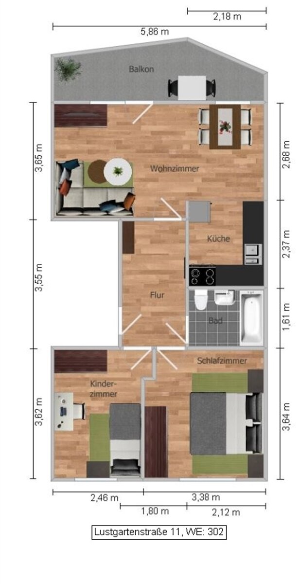 Studio zur Miete 370 € 3 Zimmer 2.<br/>Geschoss Lustgartenstraße 11 Spremberg Spremberg 03130