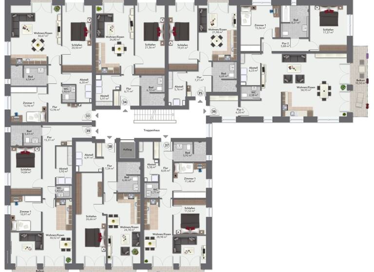 Wohnung zum Kauf - Erstbezug 530.000 € 3 Zimmer 126,1 m² Achim 28832