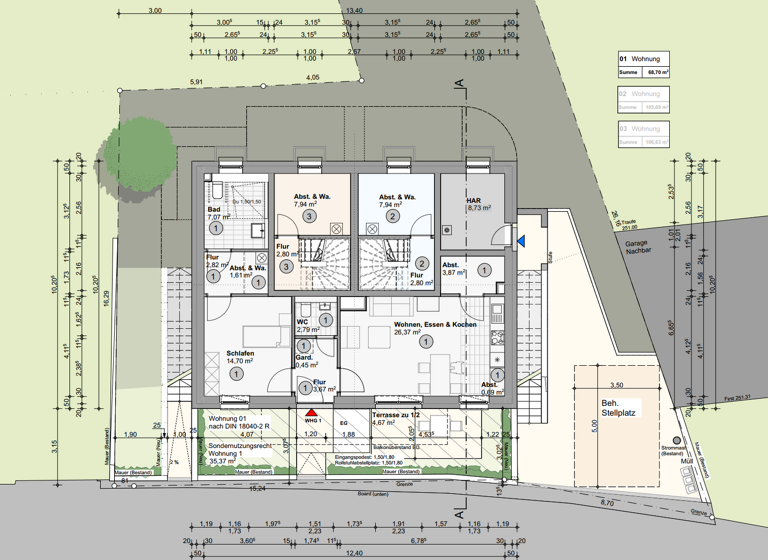 Mehrfamilienhaus zum Kauf - Erstbezug als Kapitalanlage geeignet 1.282.000 € 10 Zimmer 280,7 m² 650 m² Grundstück teilbar ab 280,7 m² Kernscheid Trier 54296