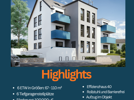 Wohnung zum Kauf - Erstbezug 399.990 € 4 Zimmer 100 m² 1. Geschoss Mitte Witten 58455