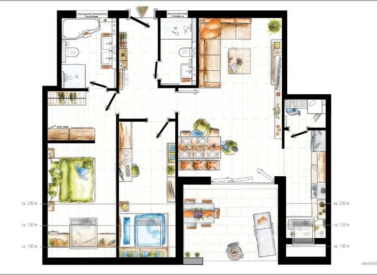 Penthouse zum Kauf 369.600 € 3 Zimmer 88,1 m²<br/>Wohnfläche 2.<br/>Geschoss Öhringen Öhringen 74613
