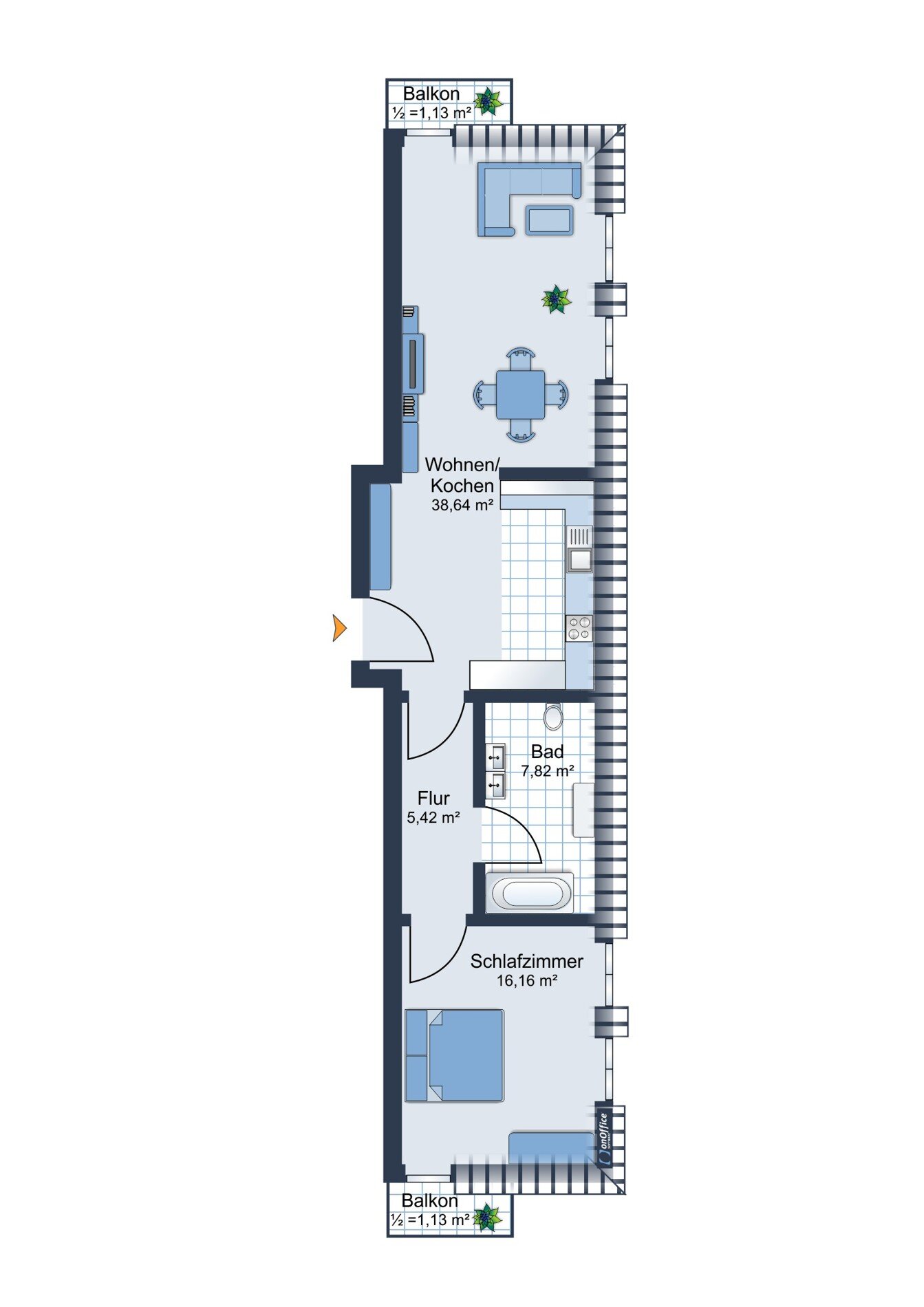 Wohnung zum Kauf 520.000 € 2 Zimmer 66 m²<br/>Wohnfläche Großhadern München 81375