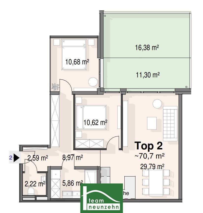 Wohnung zum Kauf 325.000 € 3 Zimmer 71 m²<br/>Wohnfläche EG<br/>Geschoss Bahnhofstraße 22 Strasshof an der Nordbahn 2231