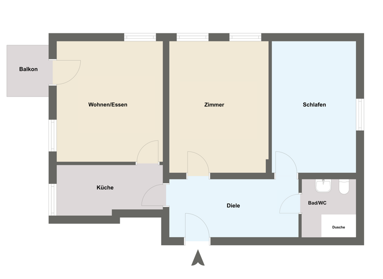 Wohnung zum Kauf 395.000 € 3 Zimmer 79 m² 1. Geschoss Schachen Lindau Bodensee 88131