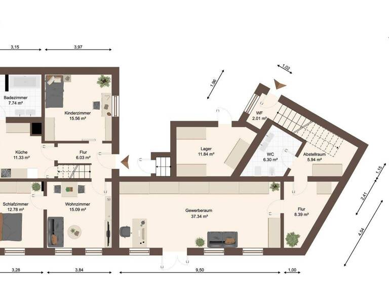 Mehrfamilienhaus zum Kauf 99.000 € 7 Zimmer 177,3 m² 925 m² Grundstück Hadmersleben 39387