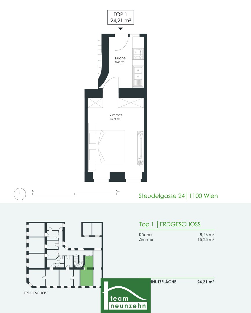 Wohnung zum Kauf 72.631 € 1 Zimmer 24,6 m²<br/>Wohnfläche EG<br/>Geschoss Steudelgasse 24 Wien 1100