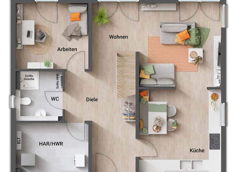 Einfamilienhaus zum Kauf provisionsfrei 426.310 € 5 Zimmer 152 m² 600 m² Grundstück Beelen 48361