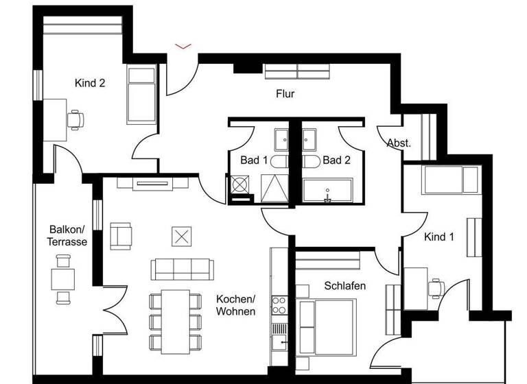 Wohnung zur Miete 1.888 € 4 Zimmer 124 m² 1. Geschoss Siemensstadt Berlin 13629