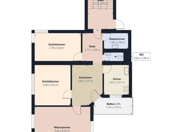 Wohnung zum Kauf 317.000 € 3,5 Zimmer 83,2 m² Großprüfening-Dechbetten-Königswiesen Regensburg 93051