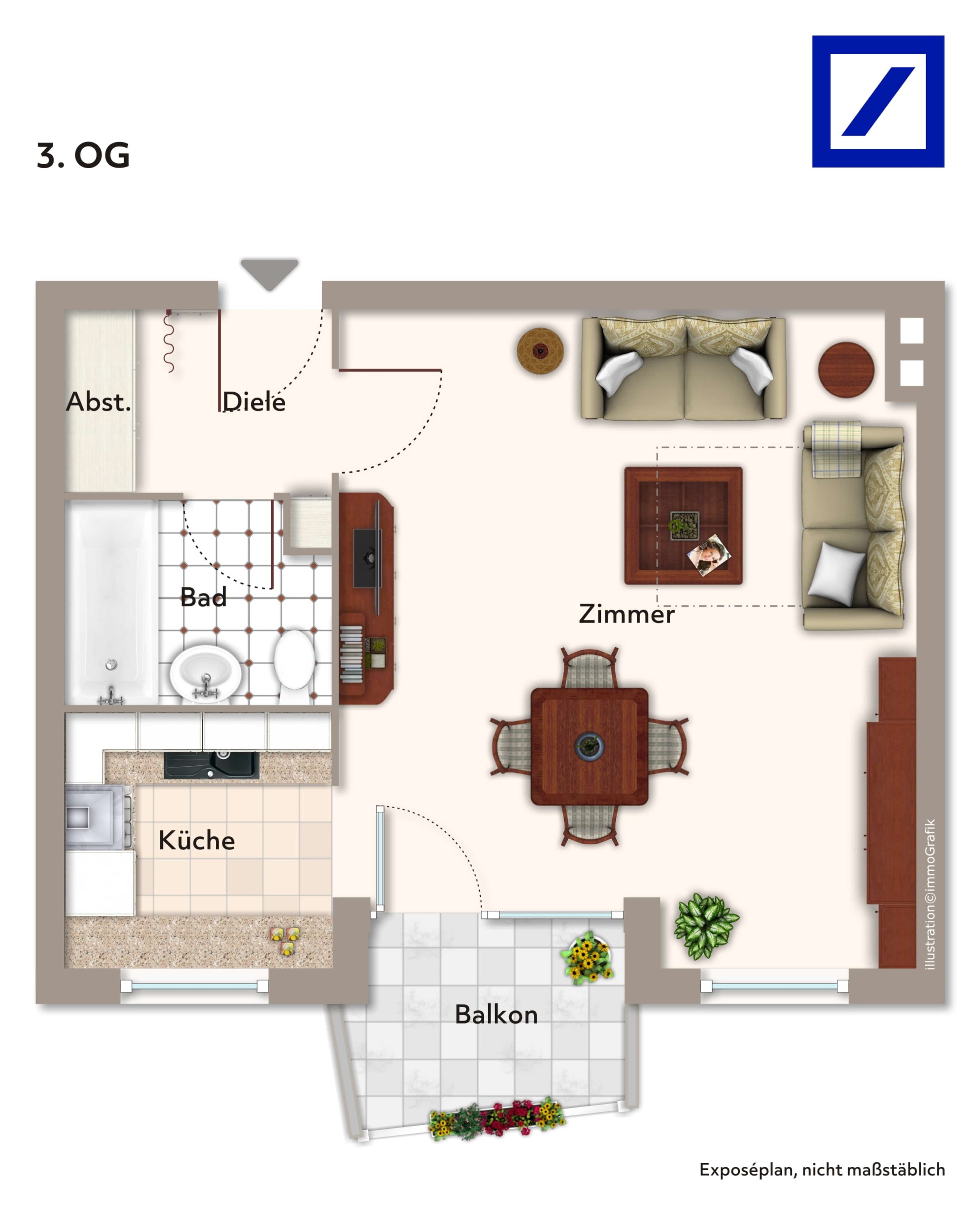 Wohnung zum Kauf 119.000 € 1 Zimmer 38,7 m²<br/>Wohnfläche Falkenhagener Feld Berlin 13589