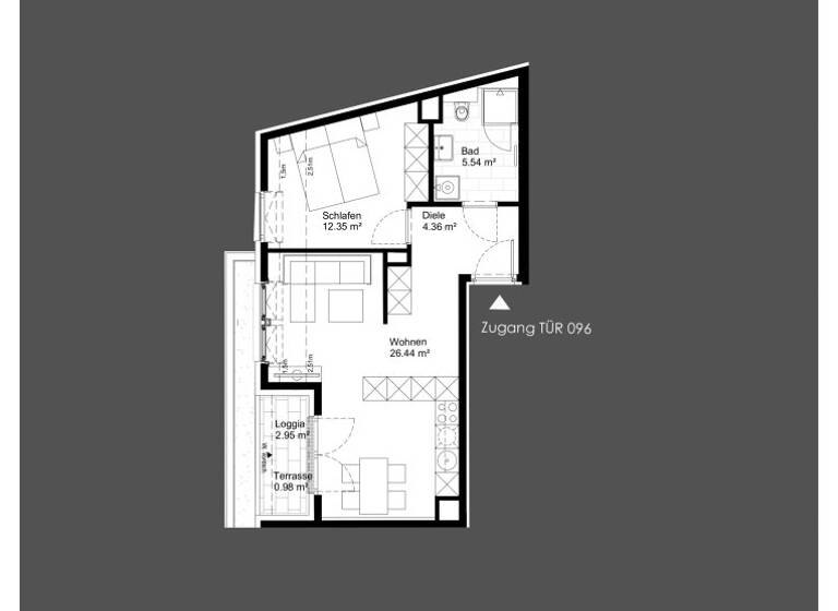 Wohnung zum Kauf - Erstbezug 323.700 € 2 Zimmer 48,7 m² 6. Geschoss Gudrunstraße Wien 1100