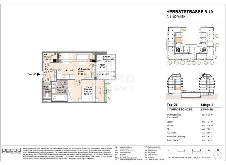 Wohnung zum Kauf 275.500 € 2 Zimmer 41 m² 1. Geschoss Wien 1160