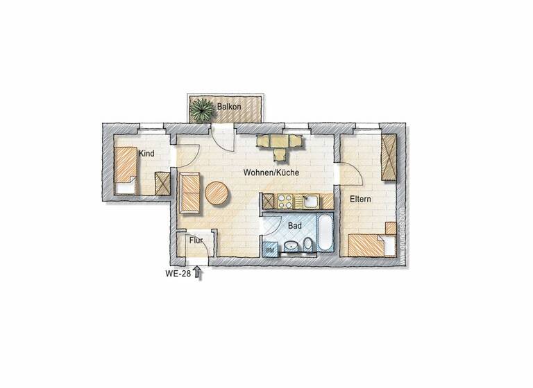 Wohnung zum Kauf 279.000 € 3 Zimmer 60 m² Buch Berlin / Buch 13125