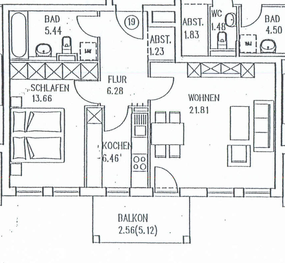 Wohnung zum Kauf 130.000 € 2 Zimmer 57,4 m²<br/>Wohnfläche 2.<br/>Geschoss Dobritz (Altdobritz/Basedowstr.) Dresden 01237