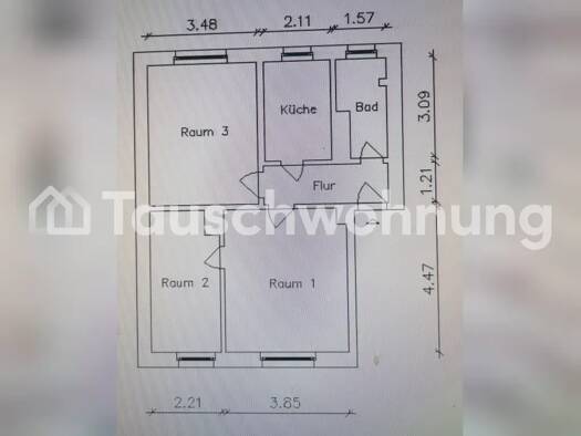 Wohnung zur Miete Tauschwohnung 410 € 3 Zimmer 57 m² Südvorstadt Leipzig 04275