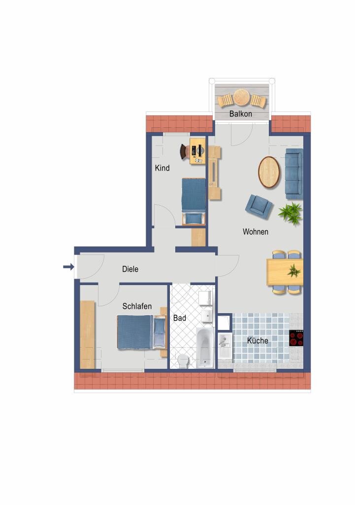 Wohnung zum Kauf provisionsfrei 199.000 € 2 Zimmer 72,9 m²<br/>Wohnfläche 2.<br/>Geschoss Kleinziethener Straße 228a Mahlow Blankenfelde-Mahlow 15831