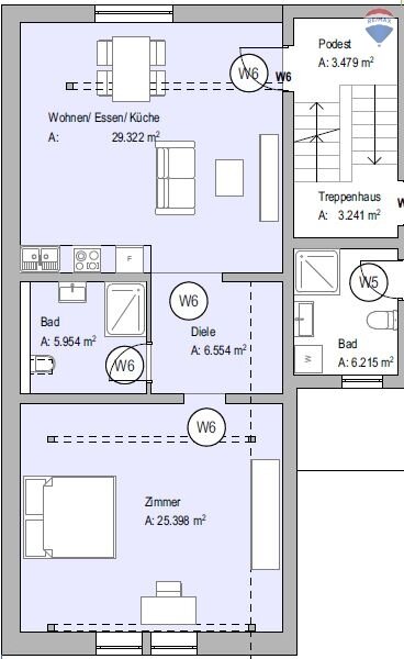 Loft zur Miete 1.160 € 2 Zimmer 67,2 m²<br/>Wohnfläche Bad Bellingen Bad Bellingen 79415