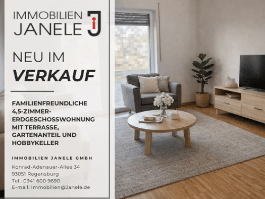 Wohnung zum Kauf 465.000 € 4 Zimmer 111,3 m² EG frei ab sofort Regenstauf Regenstauf 93128