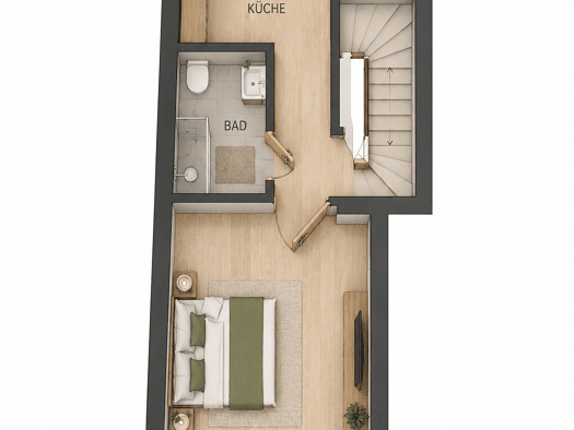 Wohnung zur Miete 500 € 30 m² 3. Geschoss frei ab sofort Links des Mannheimer Weges Quadrate Innenstadt / Jungbusch 68159