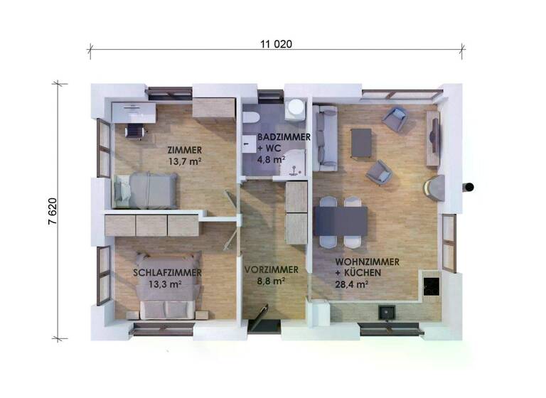 Haus zum Kauf 156.350 € 3 Zimmer 69,7 m²