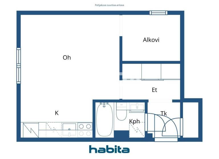 Studio zum Kauf 125.000 € 1 Zimmer 28 m² 3. Geschoss Mäkelänkatu 13 Helsinki 00550