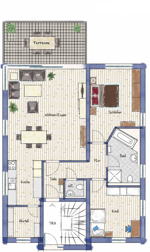 Wohnung zum Kauf 388.000 € 3 Zimmer 101 m²<br/>Wohnfläche EG<br/>Geschoss Braunkohlenstraße 9 Heidkamp Bergisch Gladbach 51469