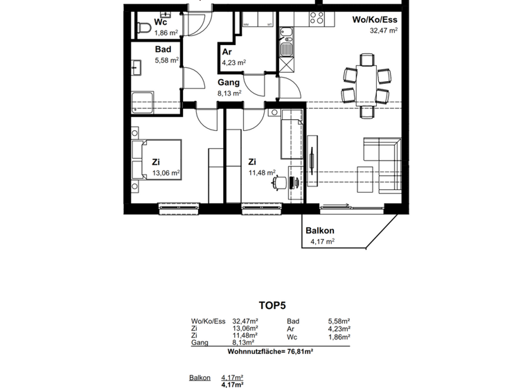 Wohnung zum Kauf 314.800 € 3 Zimmer 76,8 m² 1. Geschoss Mistelbach 2130