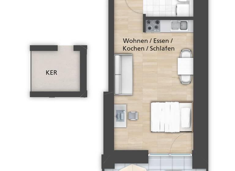 Studio zur Miete - Erstbezug 650 € 1 Zimmer 38,8 m² frei ab sofort Bamberg 96052