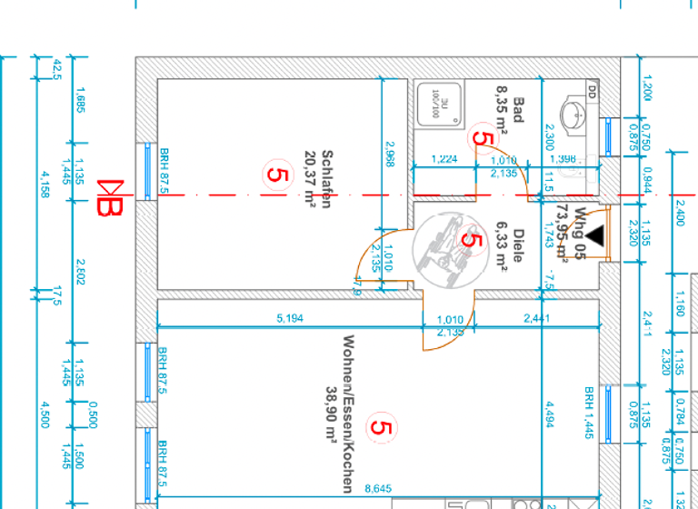 Wohnung zur Miete 814 € 2 Zimmer 74 m² frei ab sofort Lindenstr. 2 Garz Garz/Rügen 18574