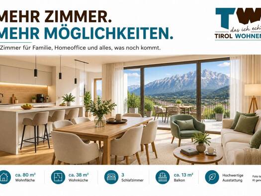 Wohnung zum Kauf 524.000 € 80 m² Telfs 6410