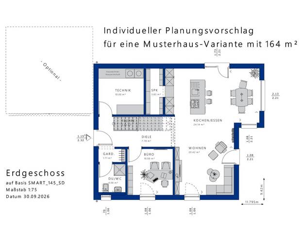 Haus zum Kauf provisionsfrei 582.330 € 5,5 Zimmer 164 m² 692 m² Grundstück Woffenbach Neumarkt in der Oberpfalz 92318