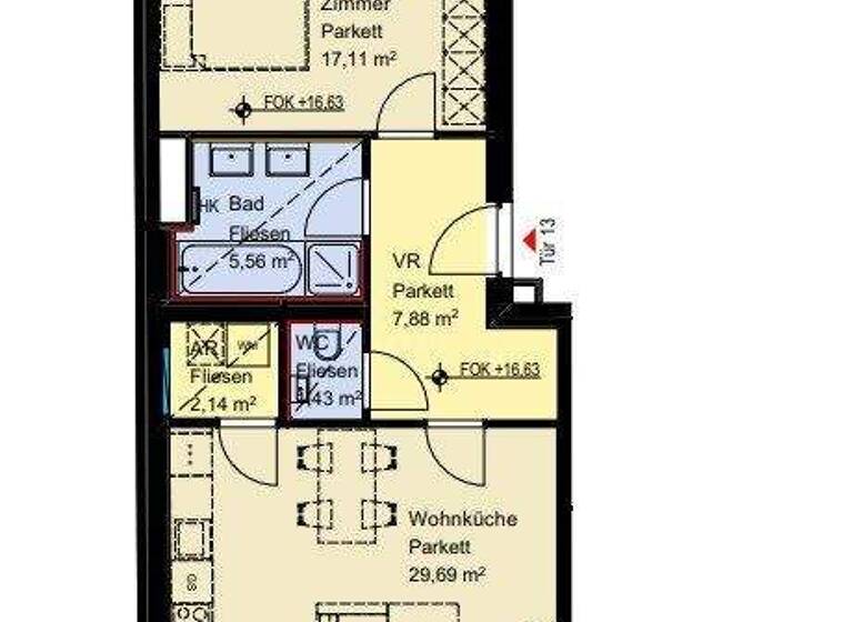 Wohnung zum Kauf - Erstbezug 549.000 € 2 Zimmer 63,9 m² 5. Geschoss Wien 1020