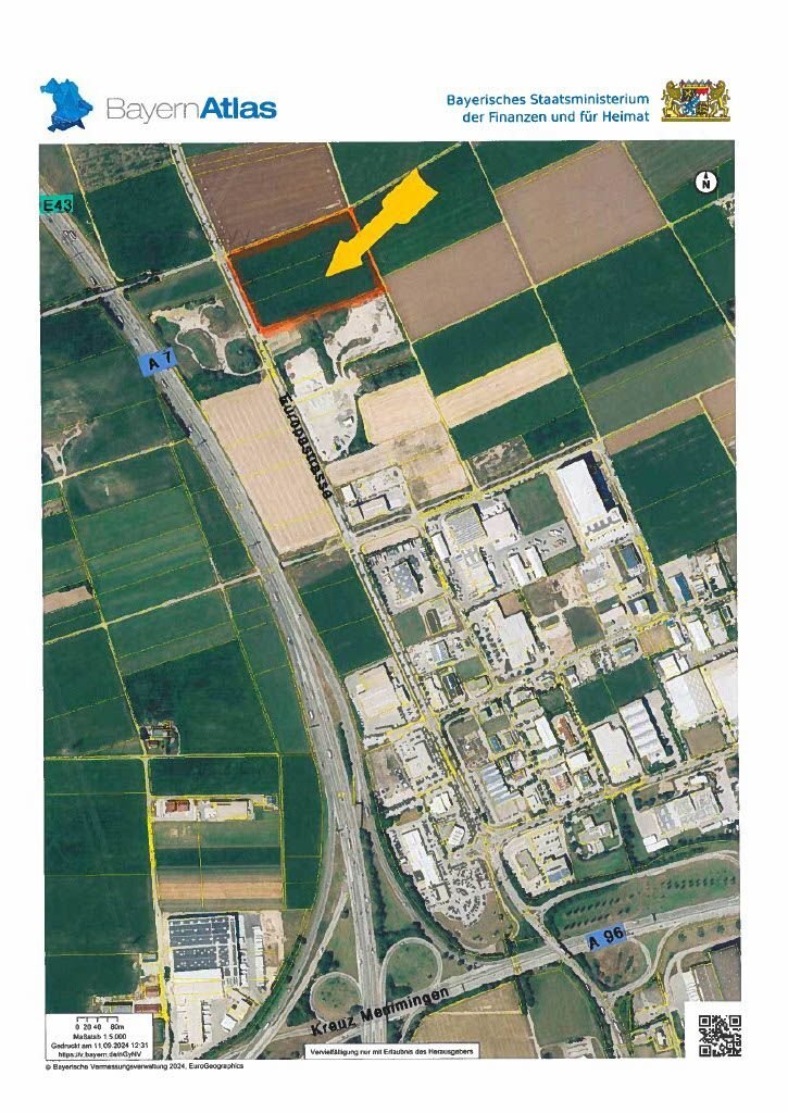 Grundstück zum Kauf provisionsfrei 43.000 m²<br/>Grundstück Amendingen Memmingen 87700