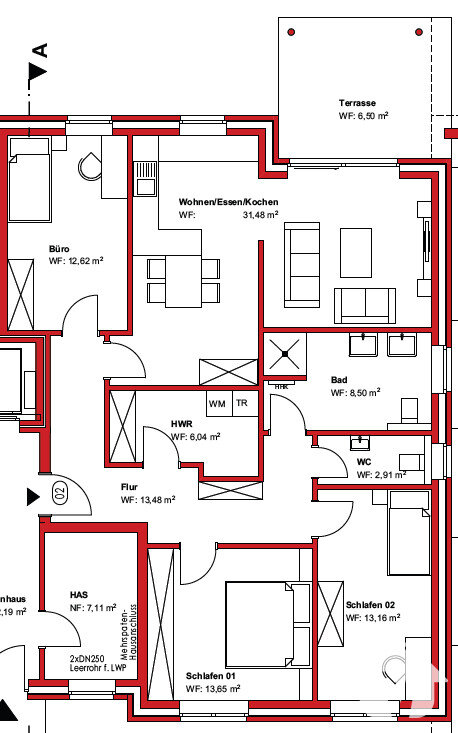 Wohnung zur Miete 1.080 € 4 Zimmer 108,3 m²<br/>Wohnfläche ab sofort<br/>Verfügbarkeit Esterfeld Meppen 49716