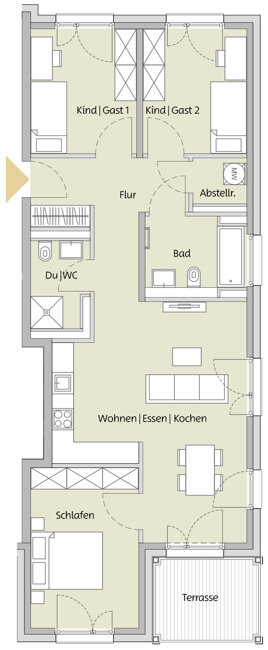 Wohnung zum Kauf provisionsfrei 458.900 € 4 Zimmer 89,1 m²<br/>Wohnfläche EG<br/>Geschoss Niederdorfelden 61138