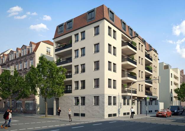 Wohnung zum Kauf - Neubau provisionsfrei 619.750 € 4 Zimmer 103,7 m² 2. Geschoss frei ab sofort Schwabacher Straße 74-76 St Leonhard Nürnberg 90439