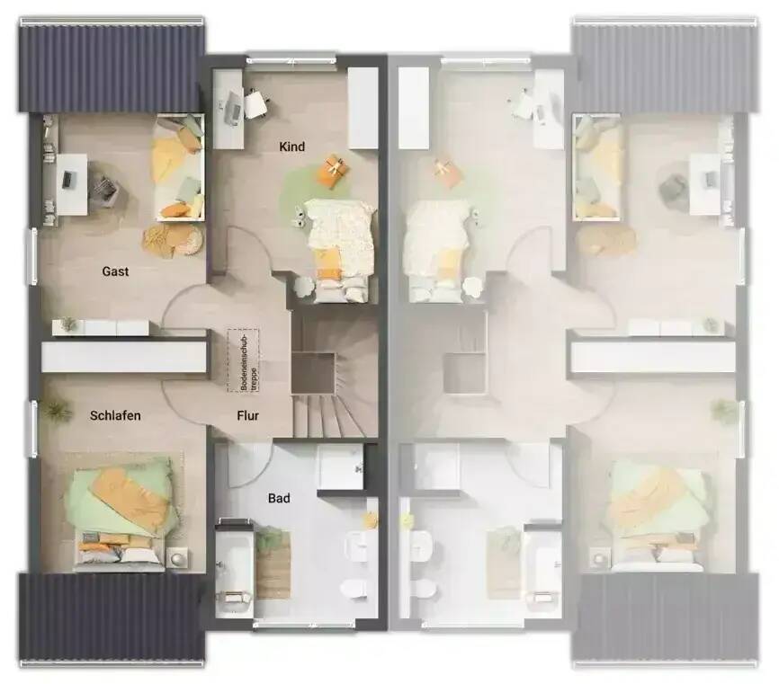 Immobilie in Meißenheim - Doppelhaus Duett 125: Platz für Gemeinsamkeit und Rückzug - Bild 3
