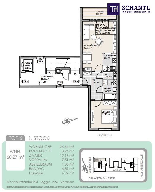 Wohnung zum Kauf 335.000 € 2 Zimmer 66,6 m²<br/>Wohnfläche 1.<br/>Geschoss Hyrtlgasse Wien 1160