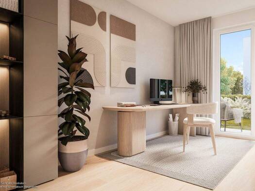 Wohnung zum Kauf - Neubau provisionsfrei 642.000 € 3 Zimmer 69,8 m² 2. Geschoss Schmetterlingsstraße 1 Heimstetten Kirchheim bei München 85551