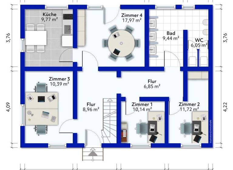 Einfamilienhaus zum Kauf 630.000 € 10 Zimmer 196 m² 1.095 m² Grundstück Kappel Kappel-Grafenhausen 77966