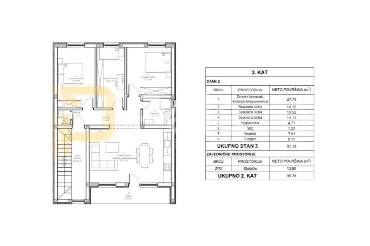 Wohnung zum Kauf 132.200 € 4 Zimmer 87 m²<br/>Wohnfläche Novi Grad