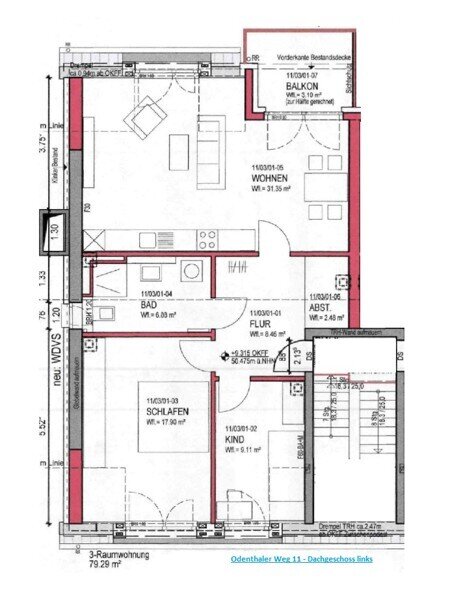 Wohnung zur Miete 1.290 € 3 Zimmer 86 m²<br/>Wohnfläche 01.02.2025<br/>Verfügbarkeit Odenthaler Weg 11 Wersten Düsseldorf 40591