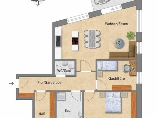 Wohnung zur Miete 960 € 3 Zimmer 87,7 m² EG frei ab 01.12.2026 Cloppenburg Cloppenburg 49661