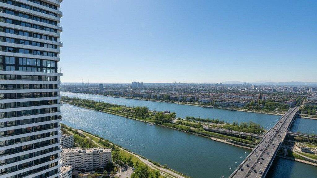 Wohnung zur Miete - Erstbezug 1.277 € 2 Zimmer 49,9 m² 33. Geschoss Donau-City-Straße Wien 1220